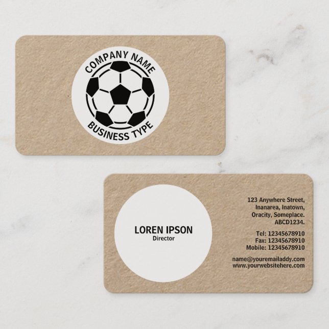 Football - Kraft Business Card (Front/Back)
