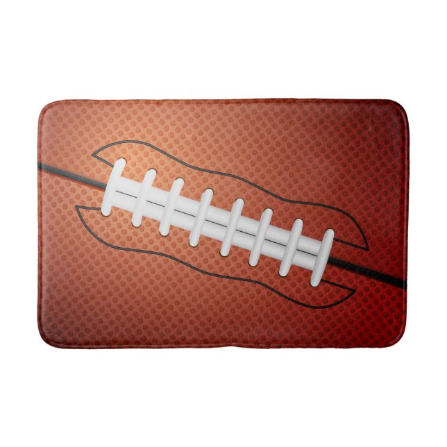Football Laces Bathroom Mat (Front)