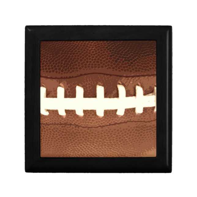 Football Laces Graphic Jewelry Box (Front)