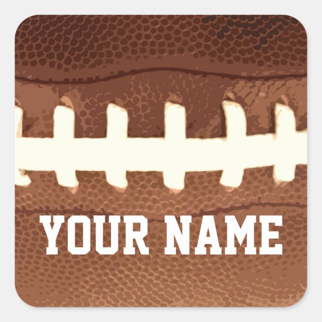 Football Laces Graphic Personalized Sticker (Front)