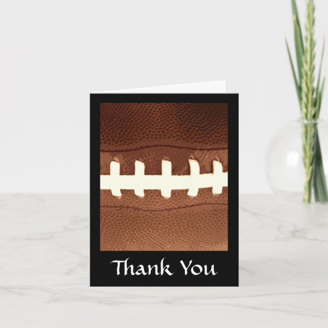 Football Laces Graphic Thank You Card (Front)