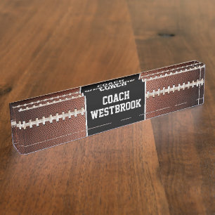 Football Laces Texture Background 2 Desk Name Plate