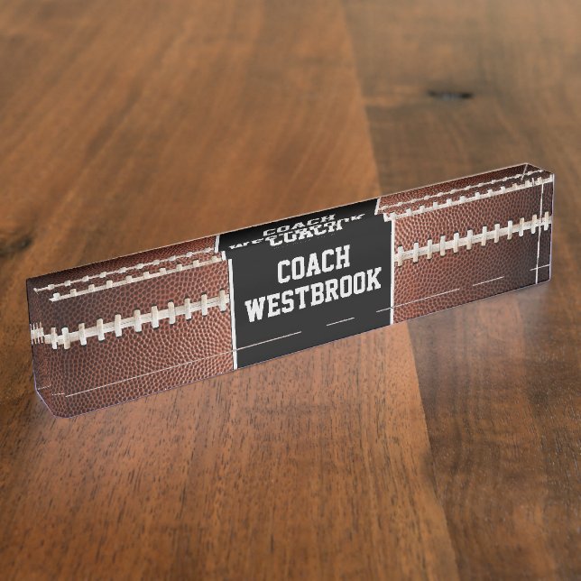 Football Laces Texture Background 2 Desk Name Plate (Side)