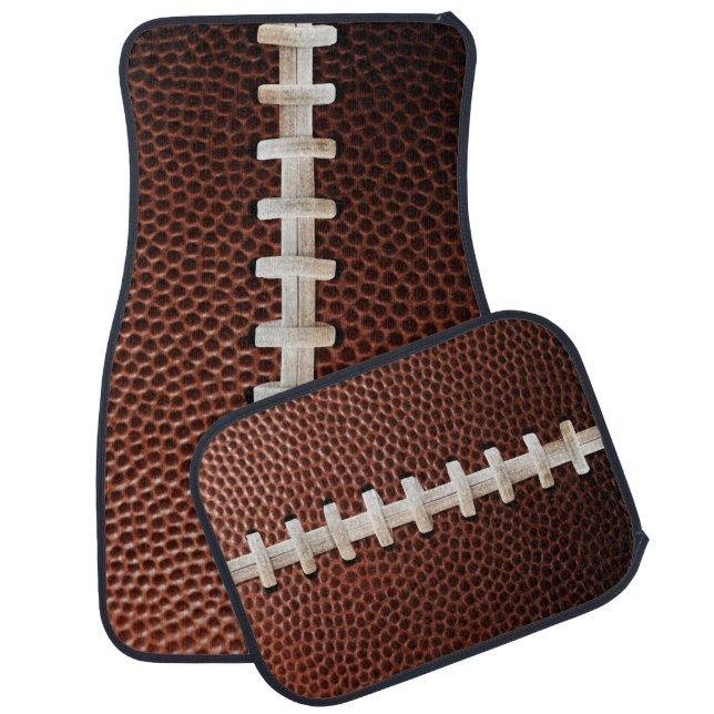 Football Laces Texture Background Car Floor Mat (Set)
