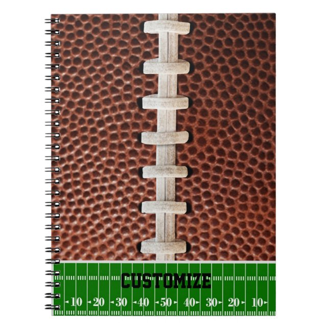 Football Laces Texture Background Notebook (Front)