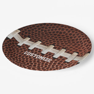 Football Laces Texture Background Paper Plates