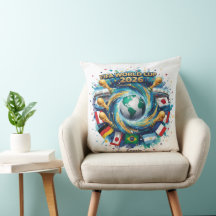 Football Legend Inspired Throw Pillow