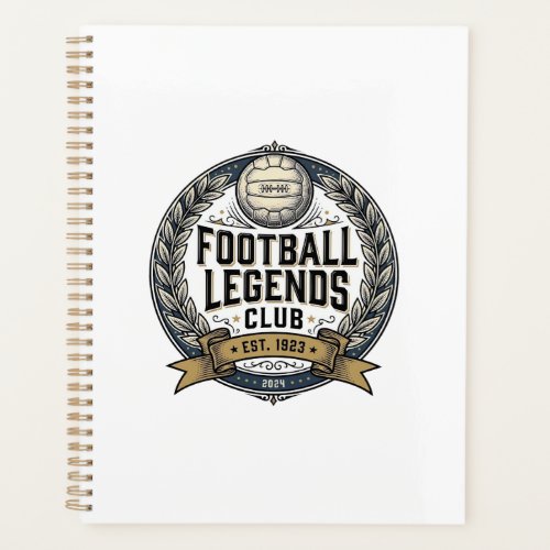 Football Legends Club Vintage Soccer Shirt Design_ Planner