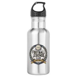 Football Legends Club Vintage Soccer Shirt Design_ Stainless Steel Water Bottle