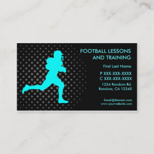 Football lessons training custom business cards