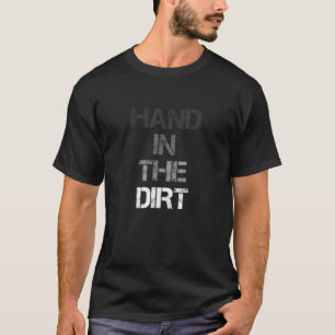 Football Linemans For Men Gloves Hand In The Dirt T-Shirt
