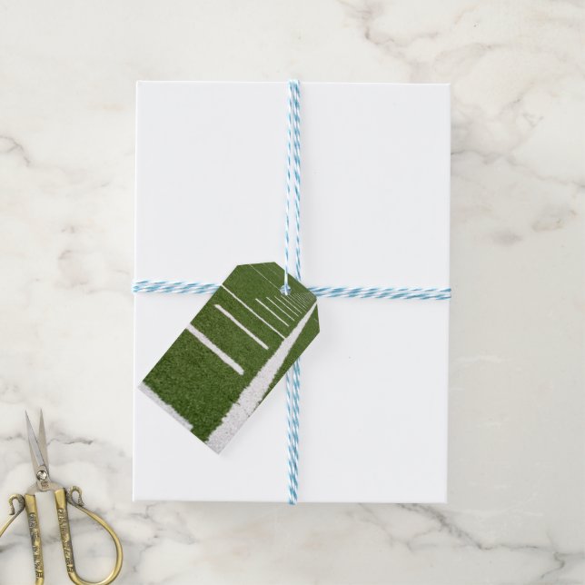 Football Lines Gift Tags (With Twine)