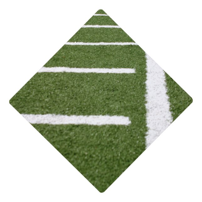 Football Lines Graduation Cap Topper (Front)