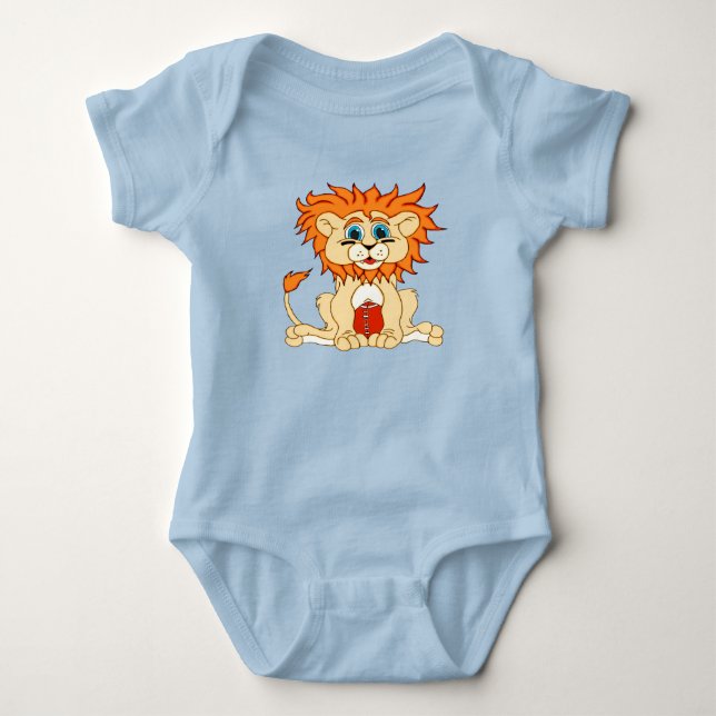 Football Lion Baby Bodysuit (Front)