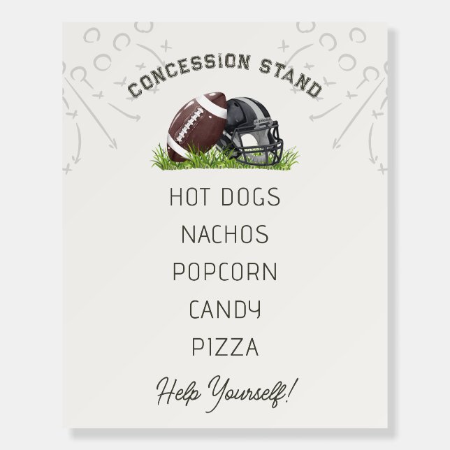 Football Little All Star Concession Stand Foam Board (Front)