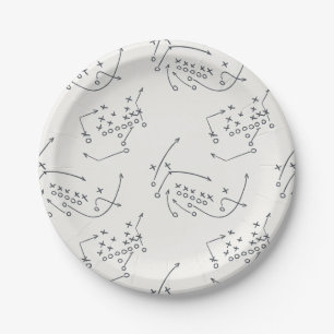 Football Little All Star Touchdown Play Paper Plates