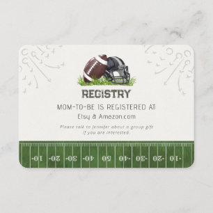 Football Little All Star Touchdown Registry Enclosure Card