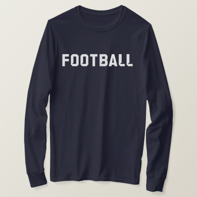 Football Long Sleeve T-shirt (custom) (Design Front)