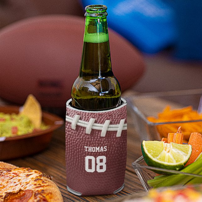 Football Look Name and Number Personalized Can Cooler (Creator Uploaded)