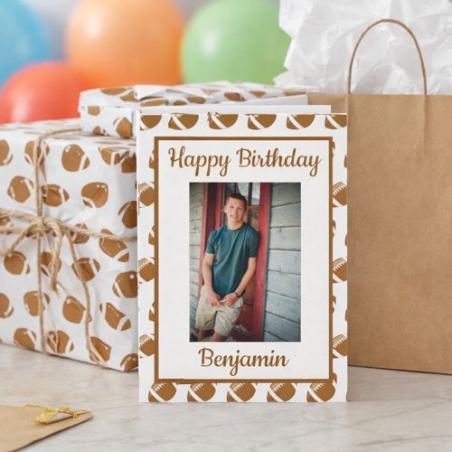 Football Lover Birthday Greeting Photo