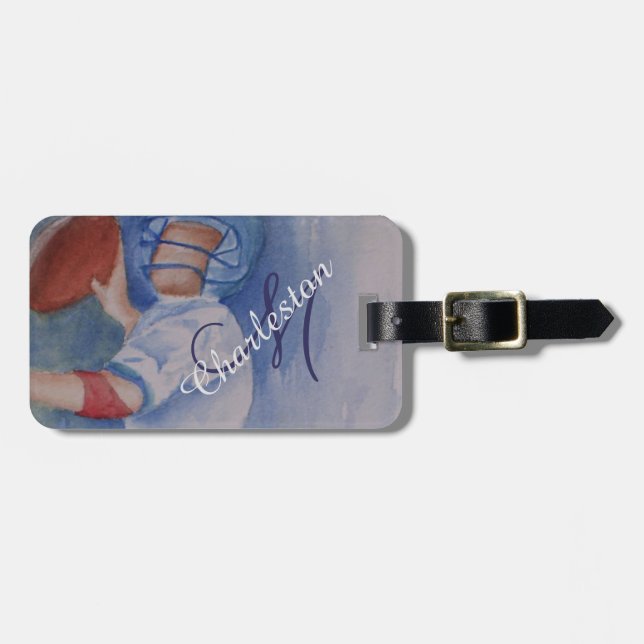 Football Lover Luggage Tag (Front Horizontal)