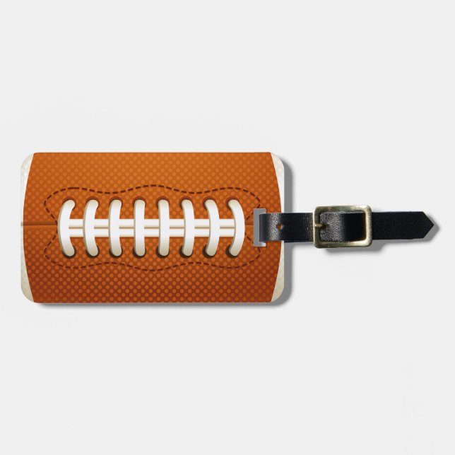 Football Luggage Tag (Front Horizontal)