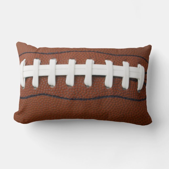 Football Lumbar Throw Pillow (Front)