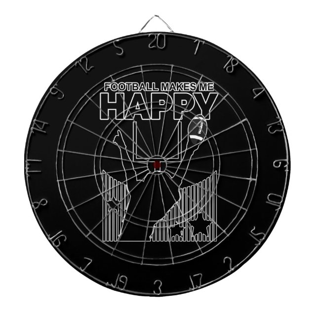Football Makes Me Happy Dart Board (Front)