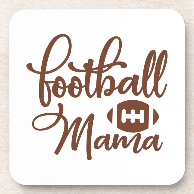 Football Mama Beverage Coaster (Front)