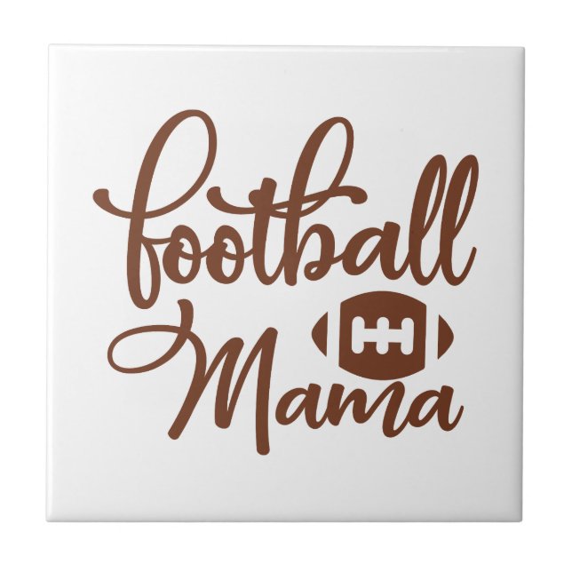 Football Mama Ceramic Tile (Front)