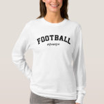 Football Mama Cute Sports Mom University College T-shirt at Zazzle