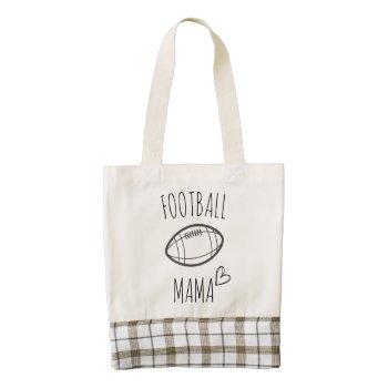 Football Mama Plaid Tote Bag by WorldOfAntares at Zazzle