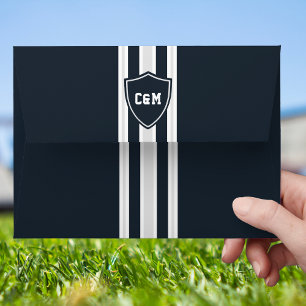 Football Match Sports Lovers Wedding Monogram Envelope