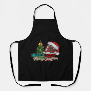 Football Merry Christmas Apron