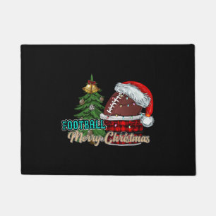 Football Merry Christmas Doormat