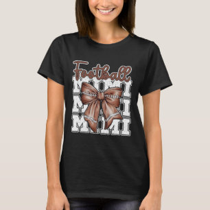 Football Mimi Coquette Bow Sport Grandma Mothers D T-Shirt