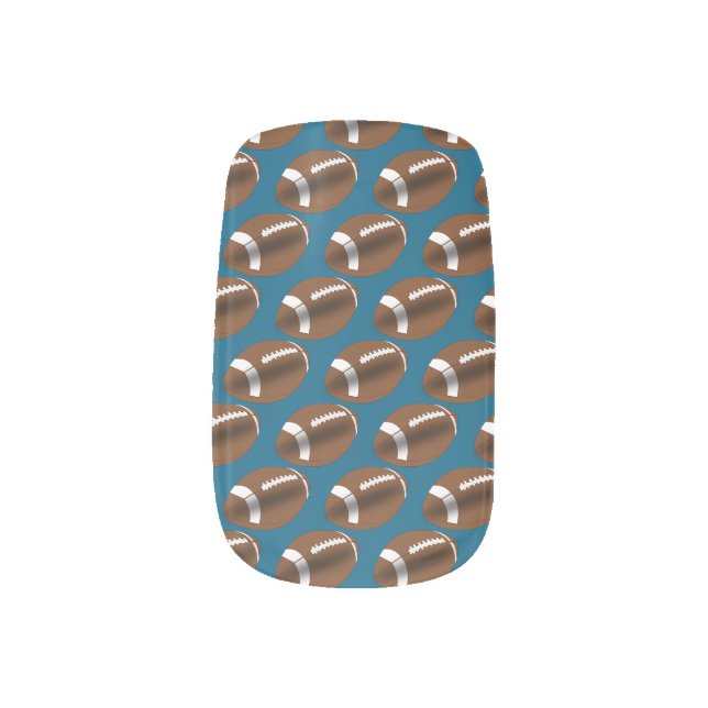 Football Minx Nail Art (Left Thumb)
