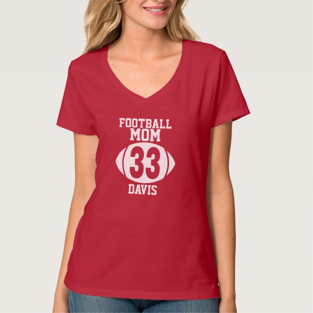 Football Mom 33 T-Shirt (Front)