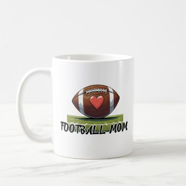 Football Mom Ceramic Mug | Perfect Gift for Sports (Left)