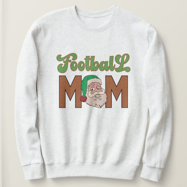 Football mom christmas sweatshirt (Design Front)
