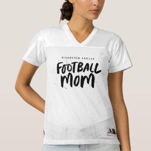 Football mom cool black and white personalized women's football jersey
