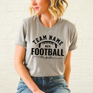 Football Mom Custom Team Black on Gray Tri-Blend Shirt
