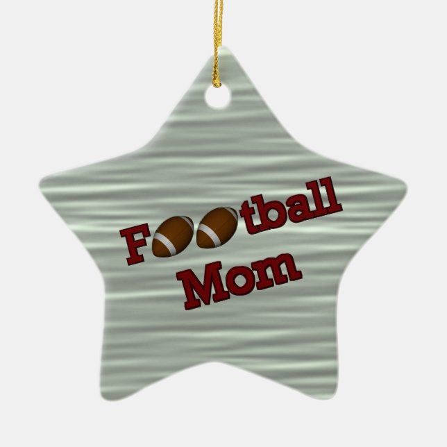 Football Mom Cute Customizable Ornament (Front)