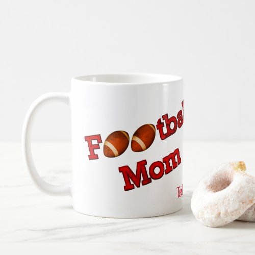 Football Mom Cute Personalized Coffee Mug