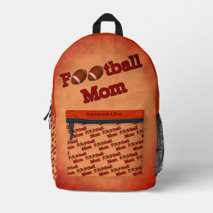 Football Mom Cute Personalized Printed Backpack