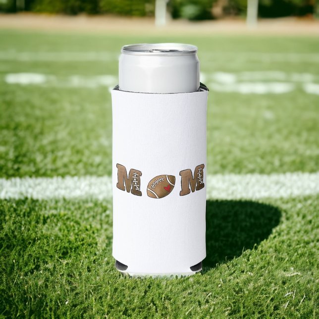 Football Mom Cute Trendy Seltzer Can Cooler (Creator Uploaded)