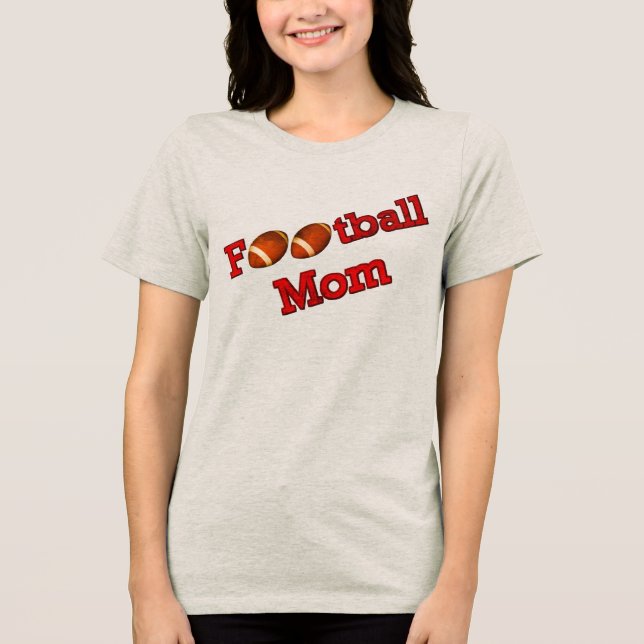 Football Mom Cute  Tri-Blend Shirt (Front)