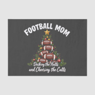 Football Mom Decking The Halls Christmas Football  Tissue Paper