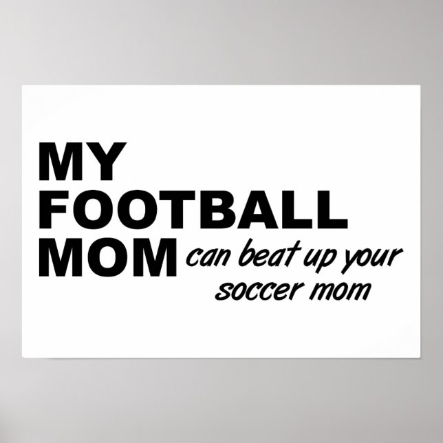 Football Mom Funny Poster (Front)