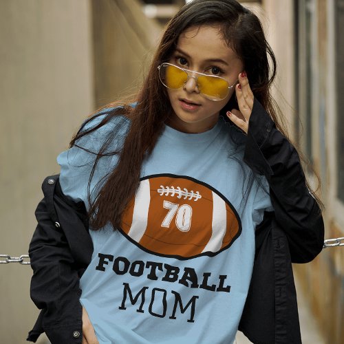 Football Mom Jersey Number T_Shirt